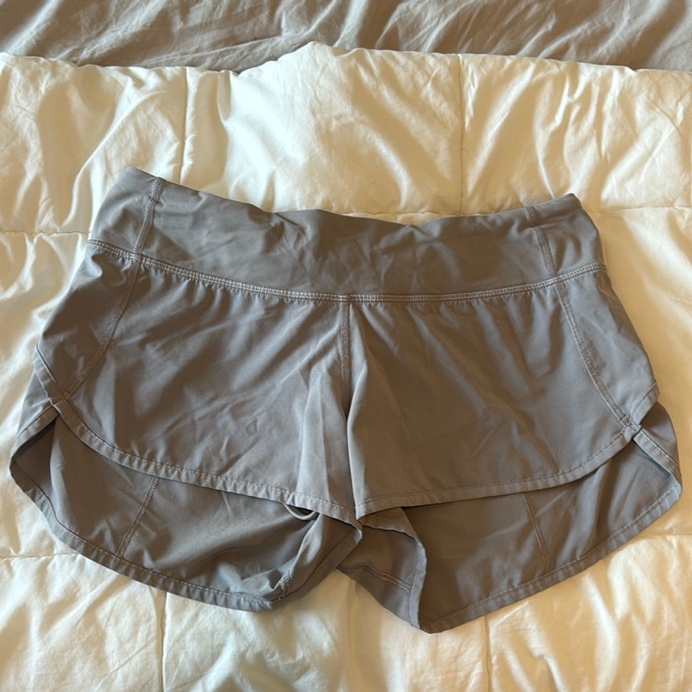 Gray lululemon speed up shorts
